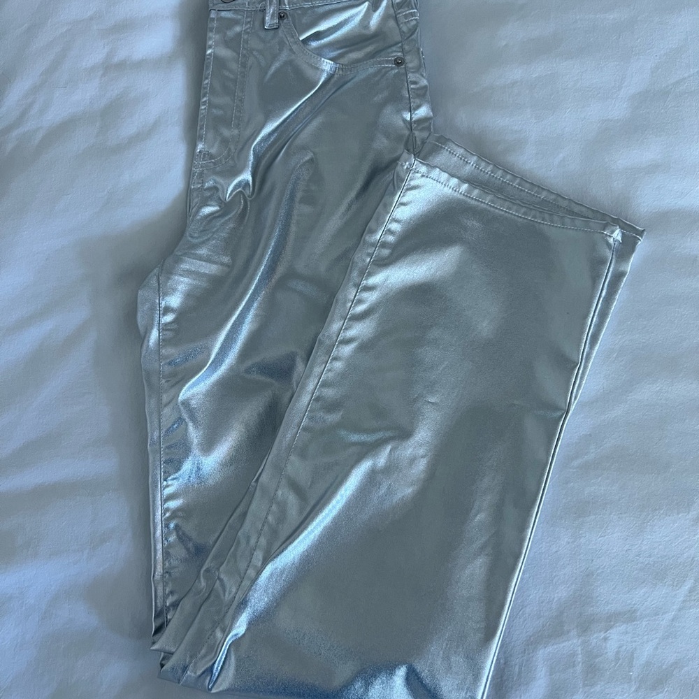 H&M Metallic Silver Pants
